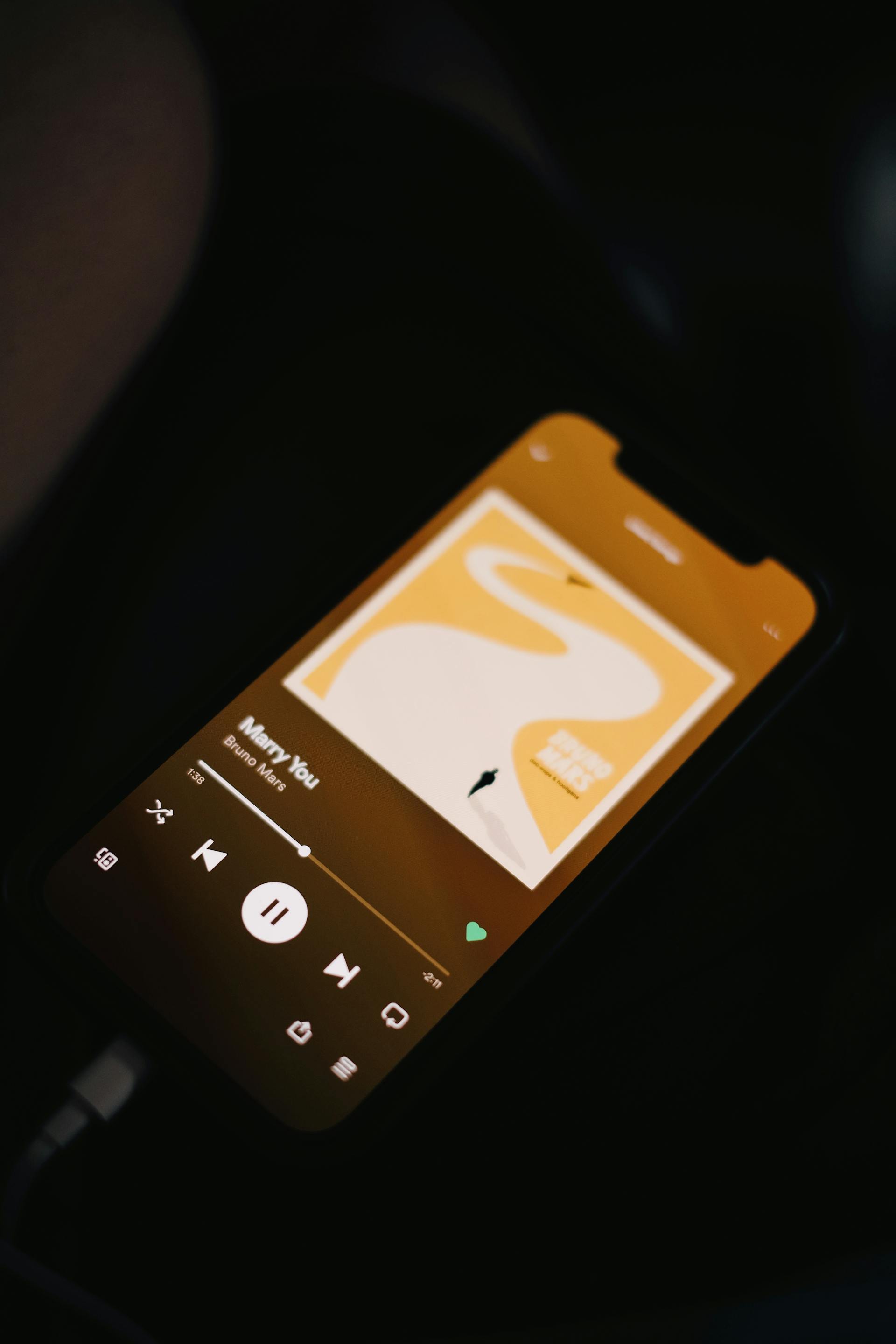 Spotify music app on a phone